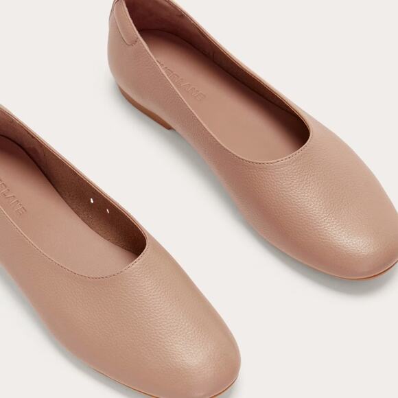 Everlane The Day Glove Flats Tan Nude Beige Leather 5.5 Ballet Flats Minimalist - Picture 3 of 8